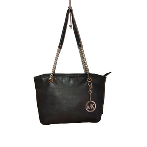 Michael Kors Jet Set Leather Shoulder Bag with Chain Handles